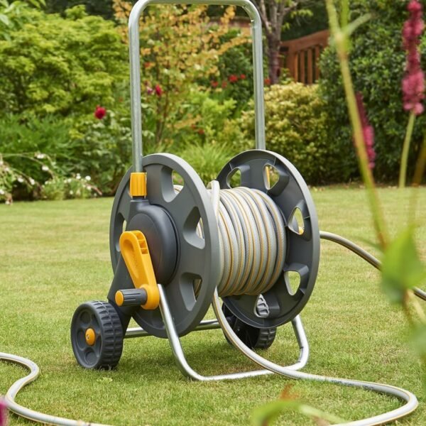 Hozelock 2489H 45 m Kapasiteli 20 m + 5 m (Hediyeli) Tekerlekli, Hortum Toplama Sarma Araba Seti (Demontedir)